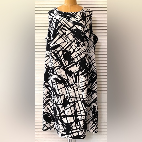 Le Bos Dresses & Skirts - Le Bos Dress Womens Plus Size 22W Black White Sleeveless Office Party Sheath